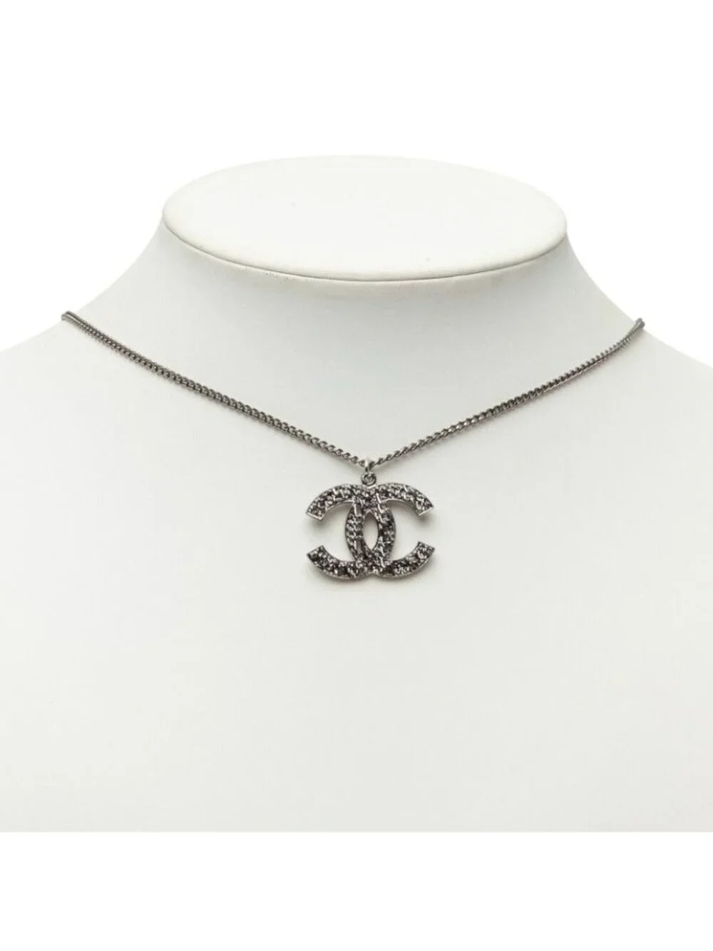 Chanel CC Logo Pendant 14c Silver Metal